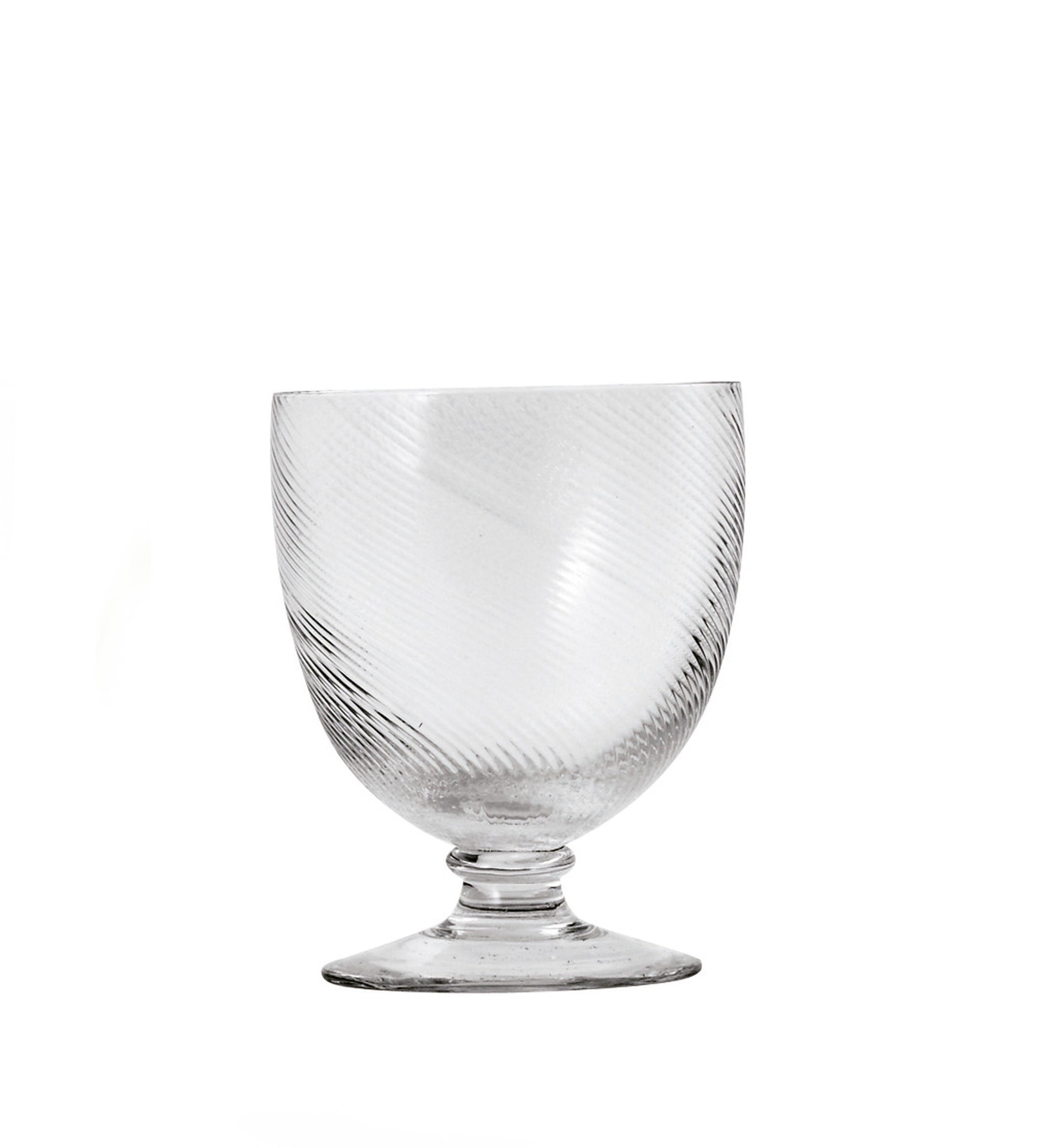 Twisted Small Wine Glasses - Set of Four - Clear