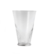 Twisted Tall Glass Tumblers - Set of Four - Clear