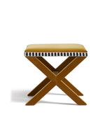 Vaquero Velvet Stool - Camel
