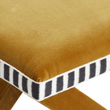 Vaquero Velvet Stool - Camel