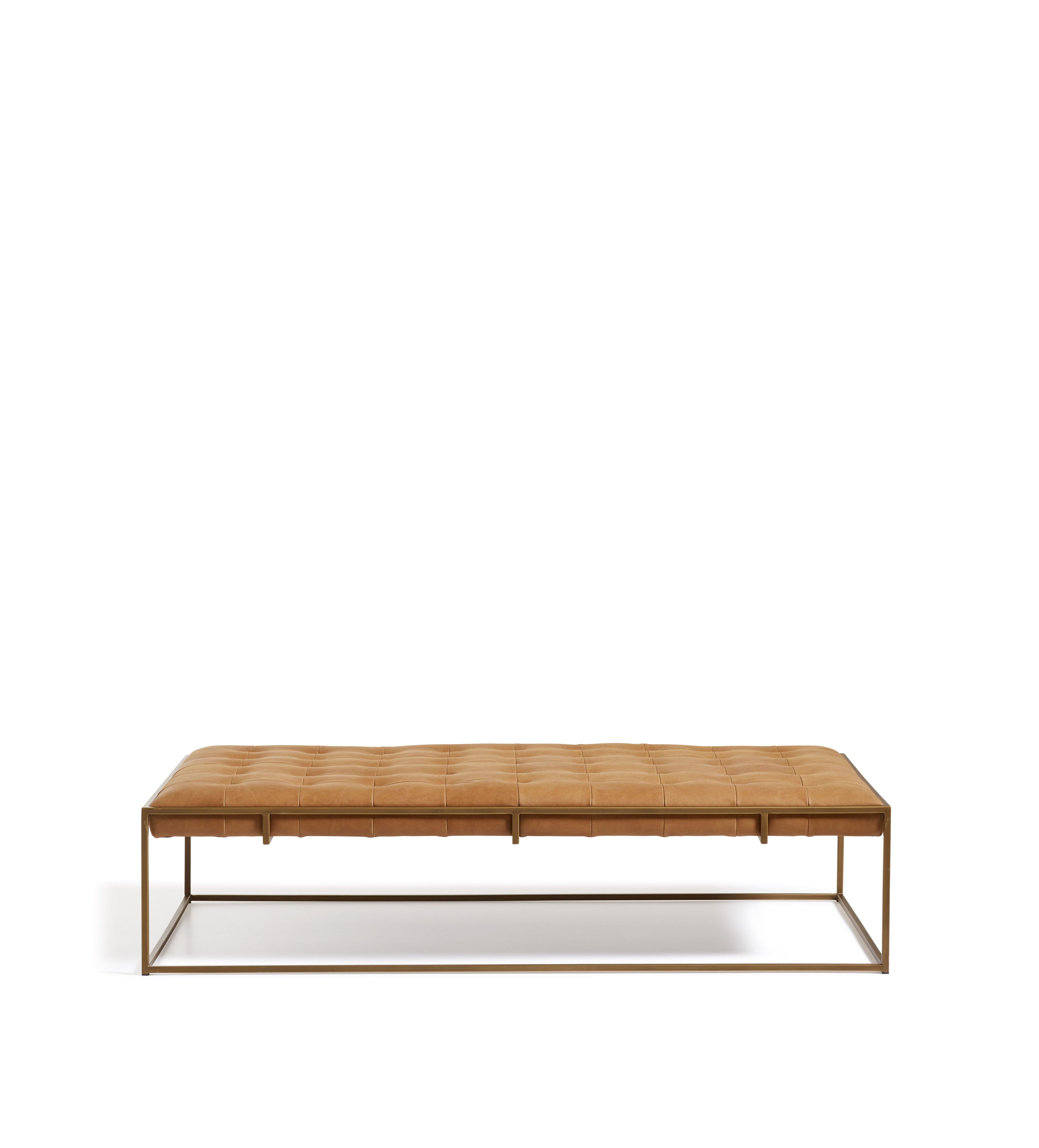 Wallace Coffee Table/Ottoman Caramel OKA