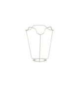 White Coated European Metal Carrier 10cm - White