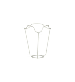 White Coated European Metal Carrier 10cm - White