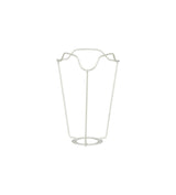 White Coated European Metal Carrier 13cm - White