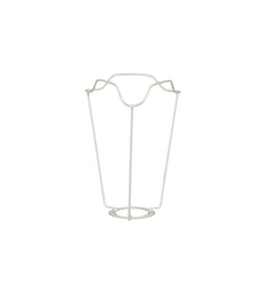 White Coated European Metal Carrier 13cm - White