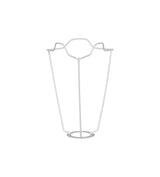 White Coated European Metal Carrier 15cm - White