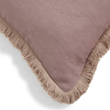 Wilma Cushion Cover with Fringing - Purple