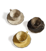 Winslow Cups and Saucers - Set of Three - Multi