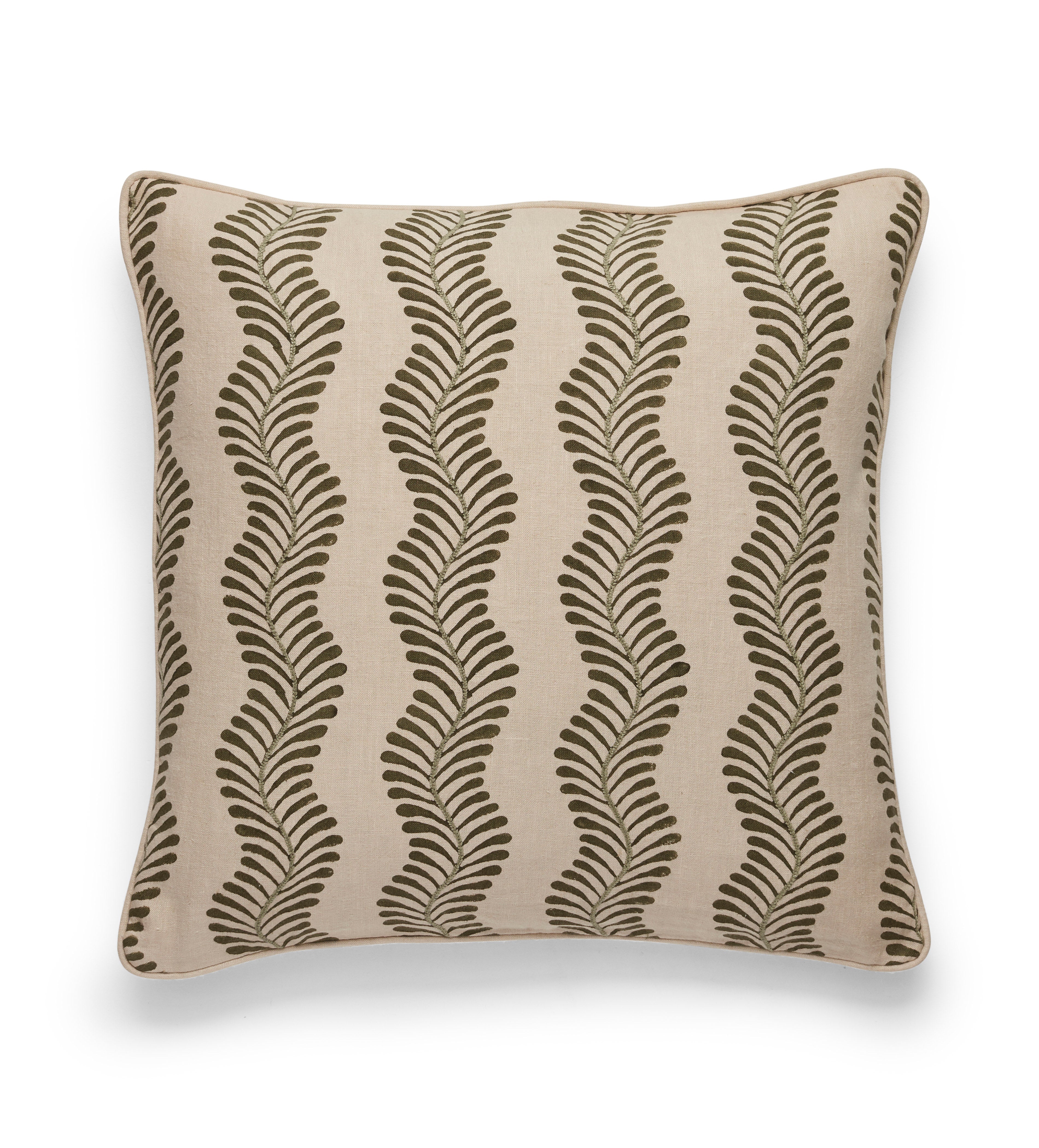 Woodchester Vine Cushion Cover - Spruce | OKA