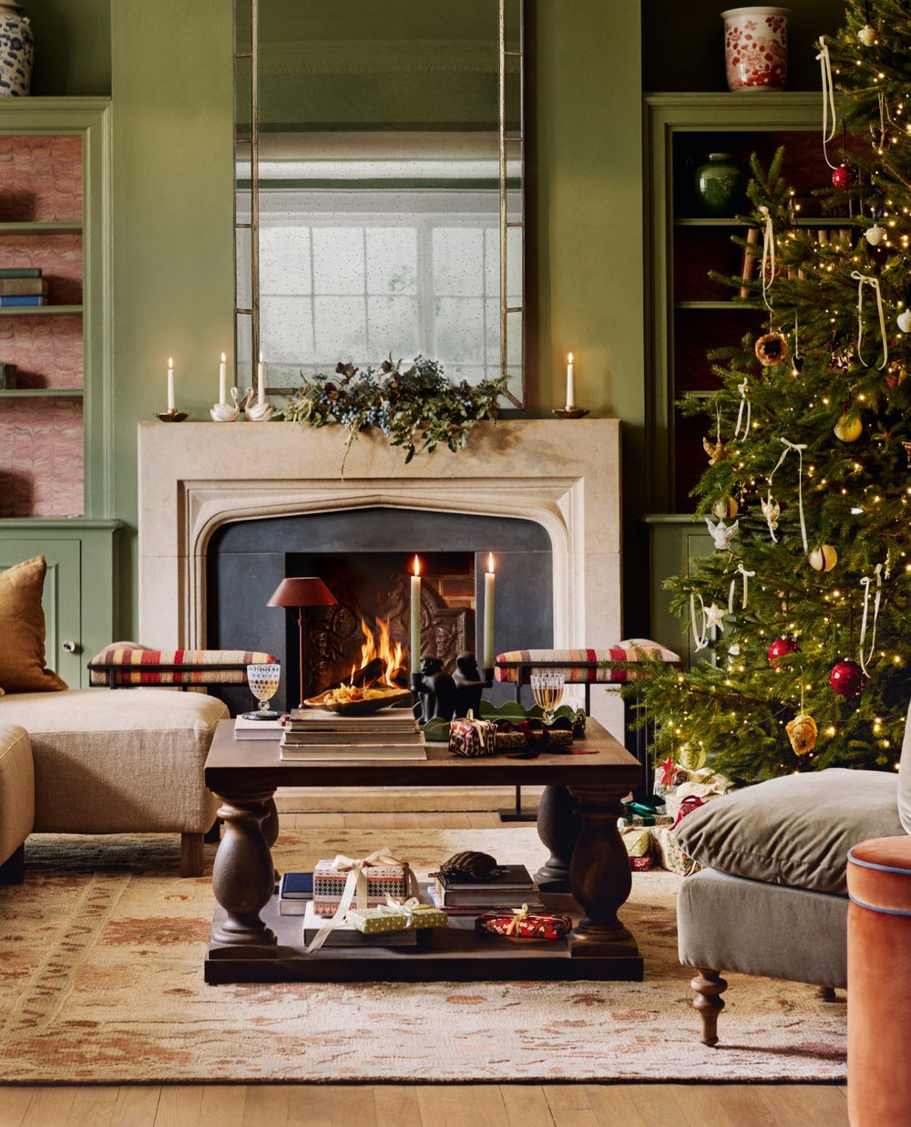 A warm and welcoming living room. 