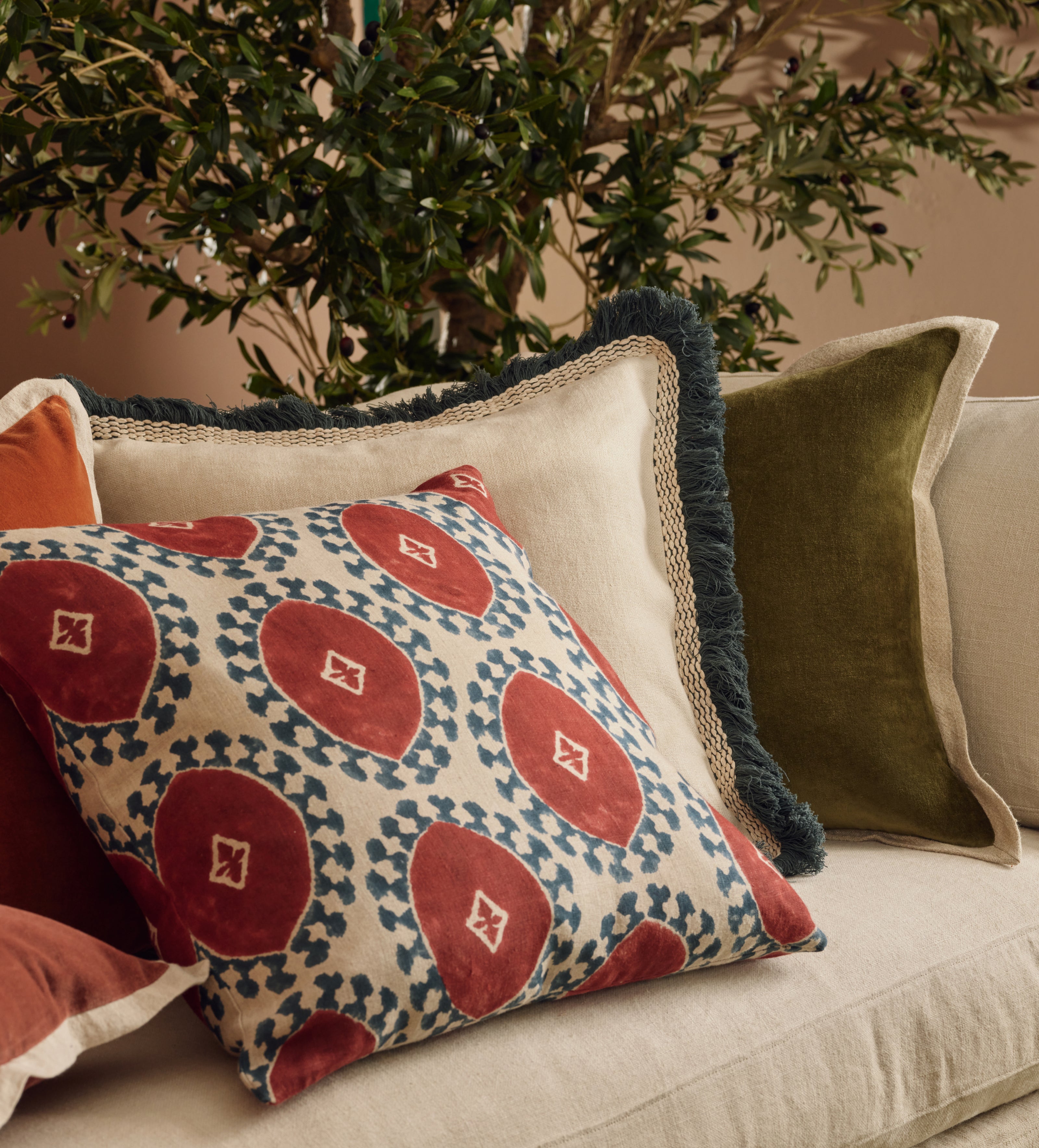 Contorno Cushion Cover - Dirty Orange