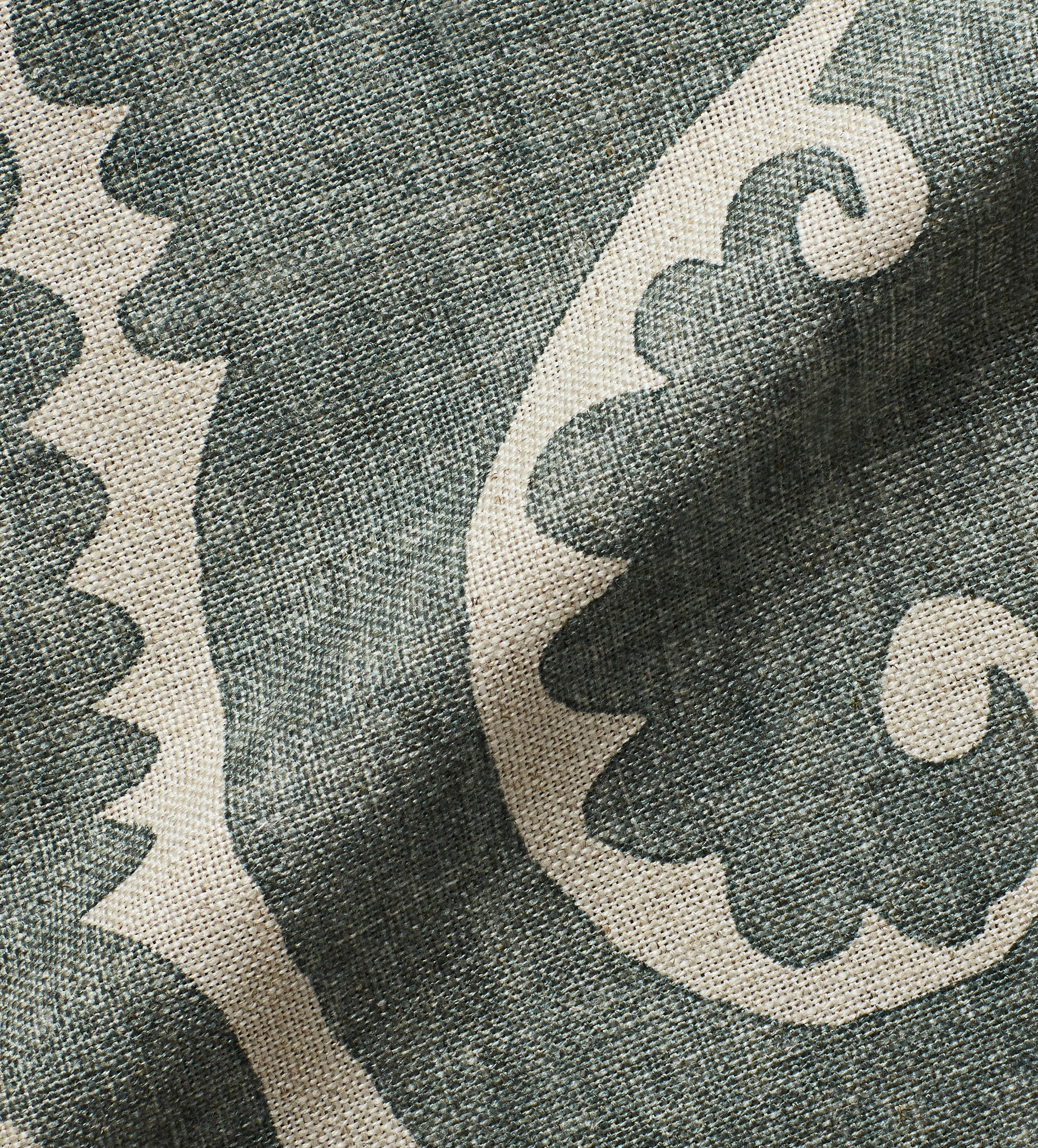 Print Totem Fabric Swatch - Seafoam