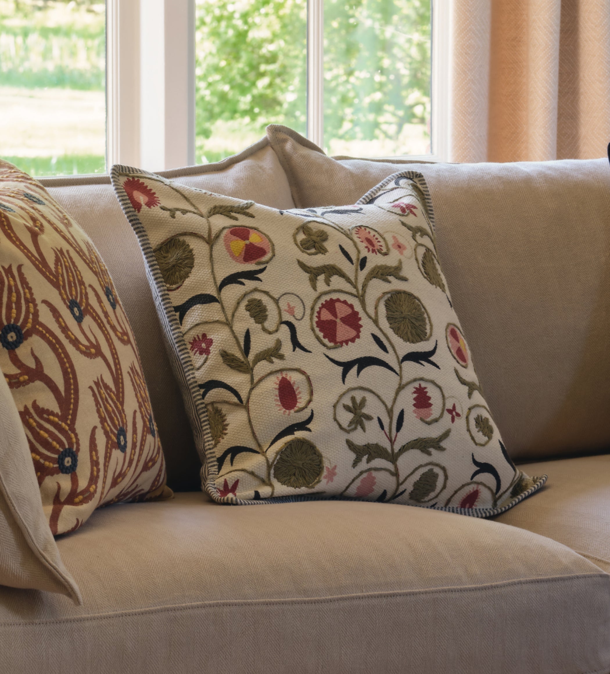 Sheki Cushion Cover - Olive