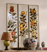Zhenhua Gilted Floral Panels - Set of Three - Multi