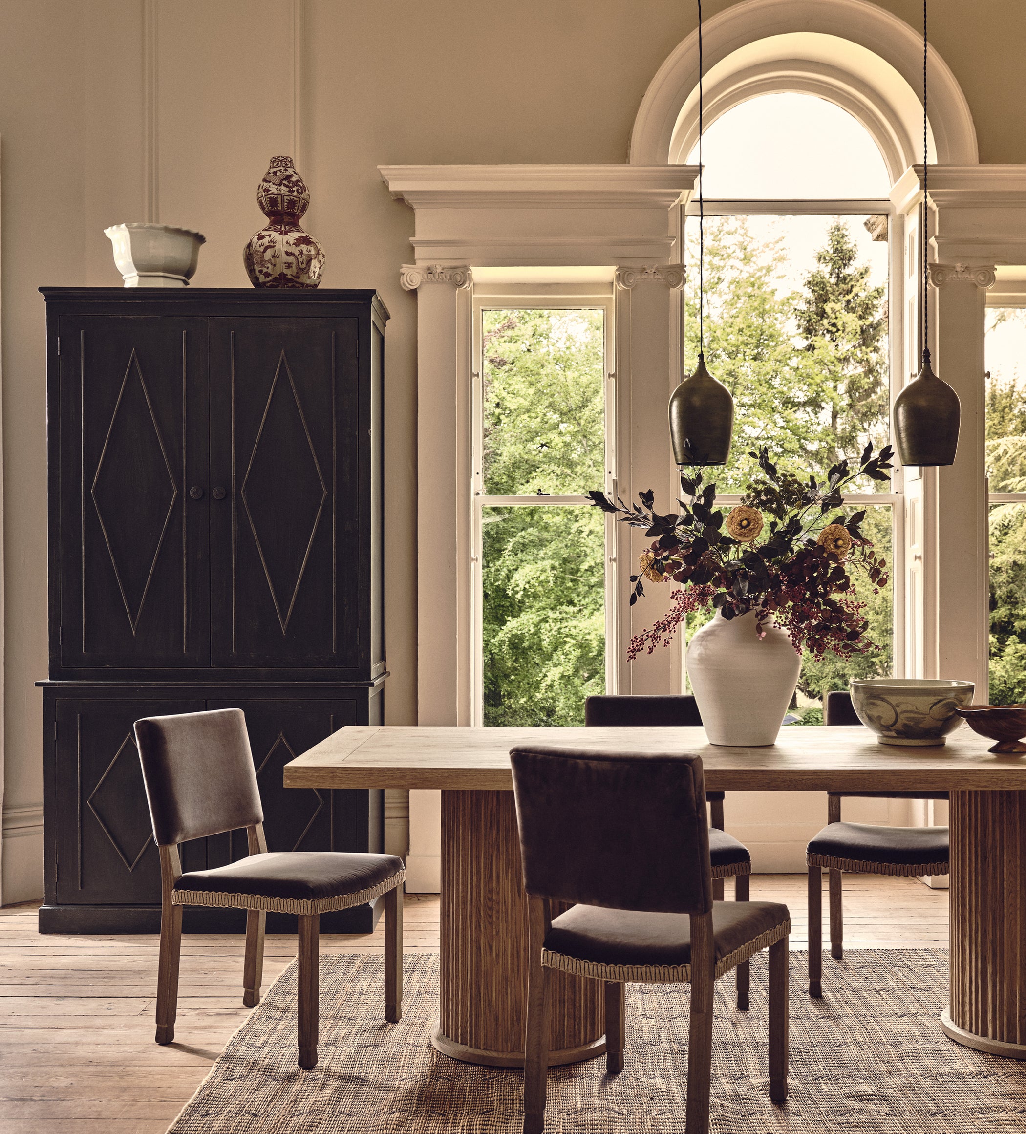 Abbey Velvet Dining Chair - Truffle