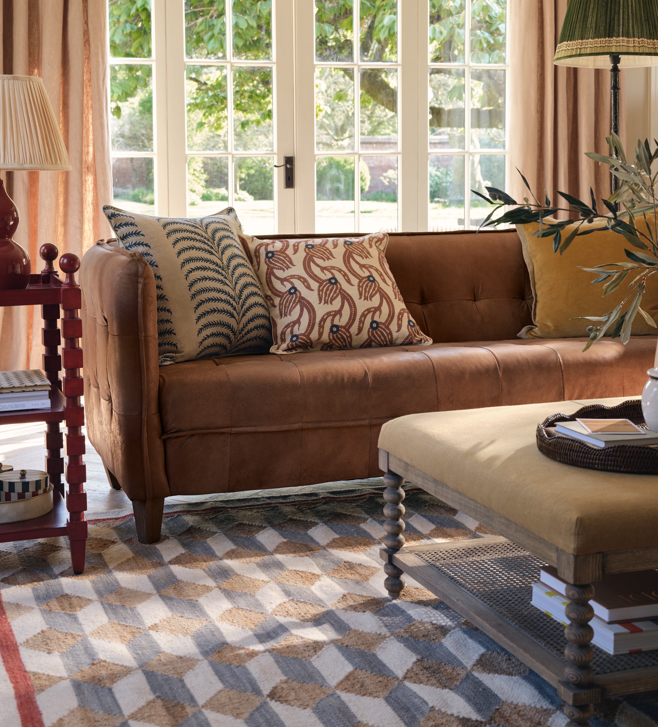 Abbotsford Leather 3-Seater Sofa - Aged Tobacco