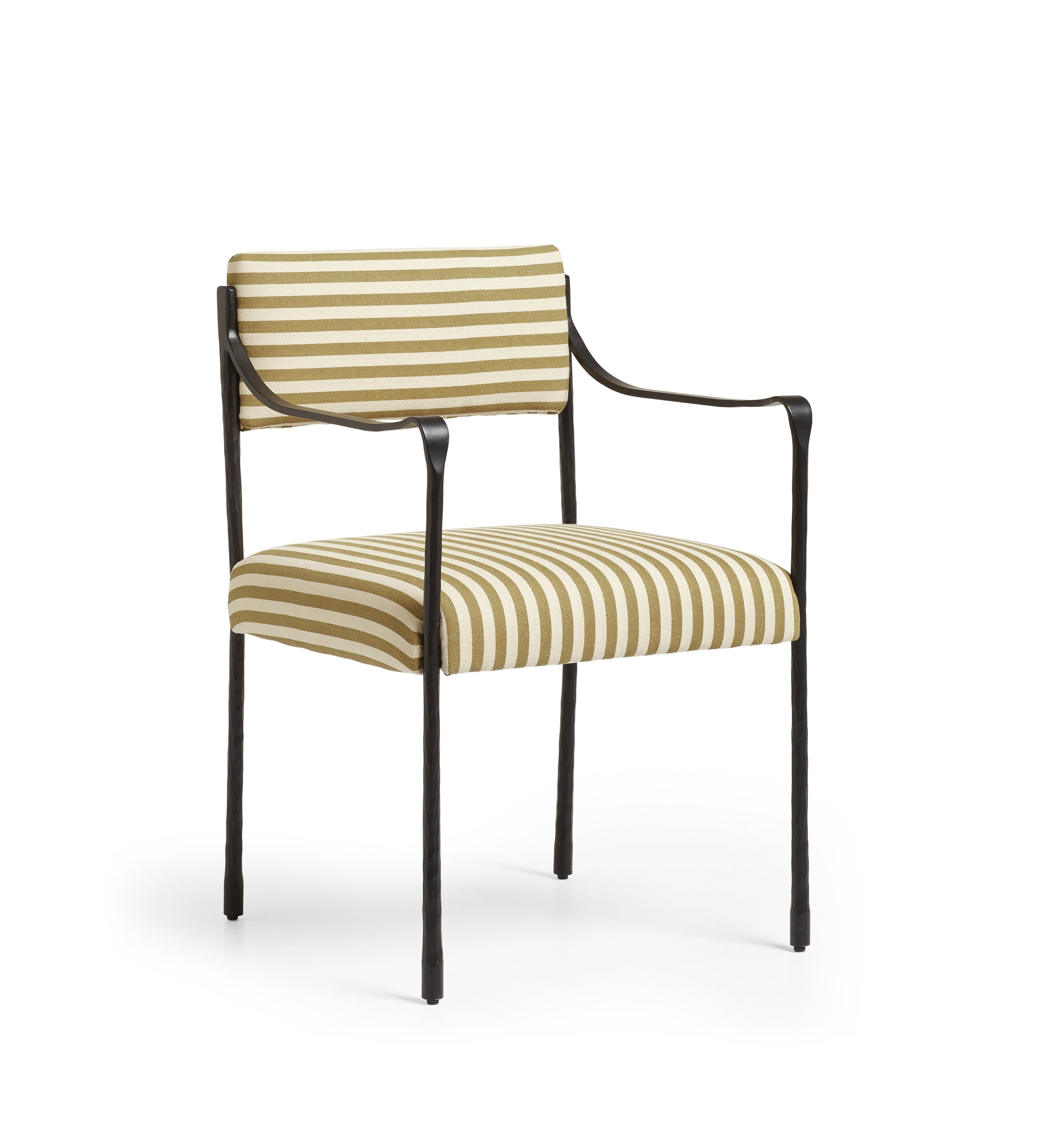 Abellona Stripe Upholstered Dining Chair - Olive