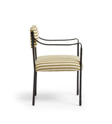 Abellona Stripe Upholstered Dining Chair - Olive