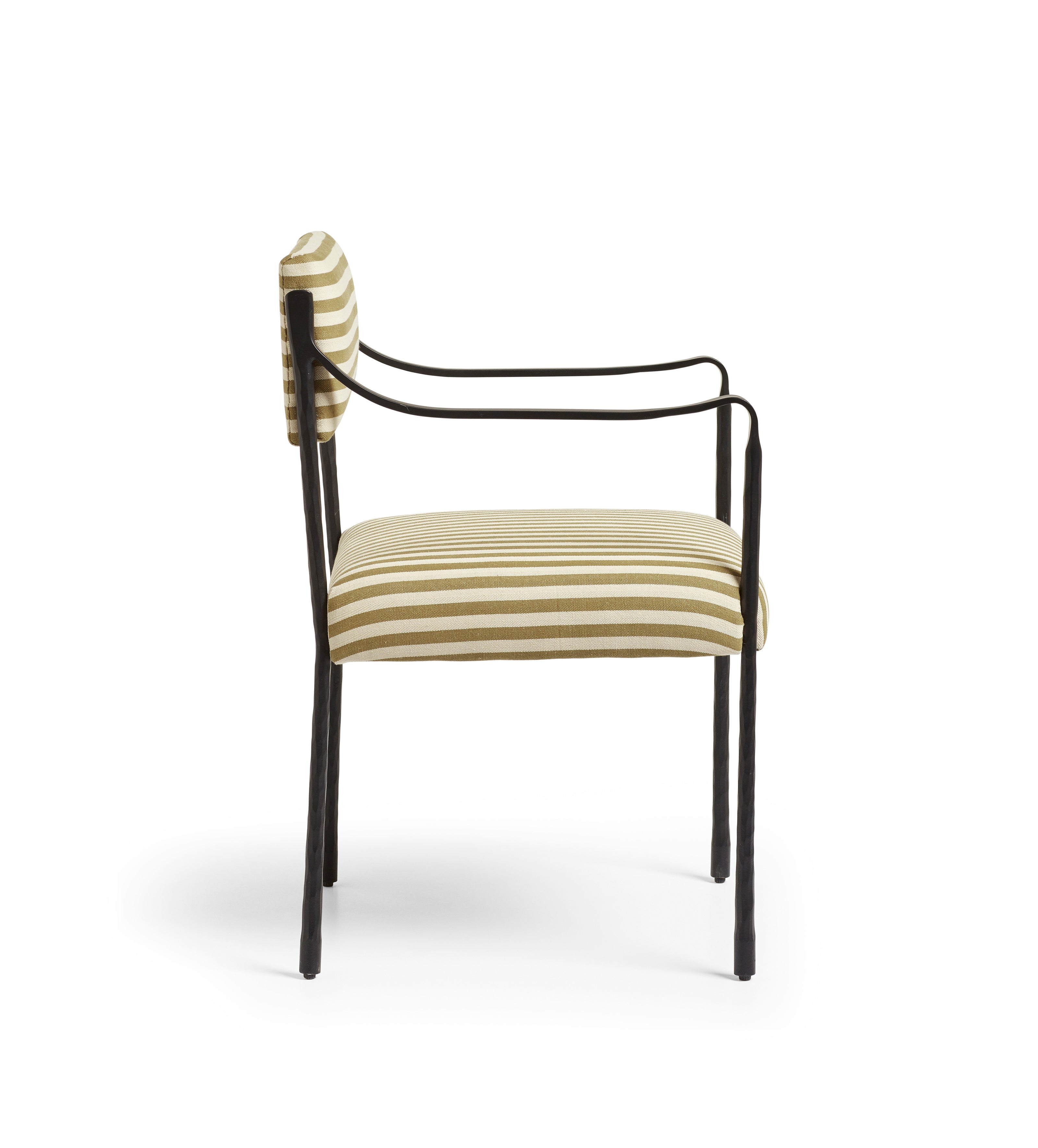 Abellona Stripe Upholstered Dining Chair - Olive