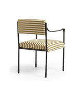Abellona Stripe Upholstered Dining Chair - Olive
