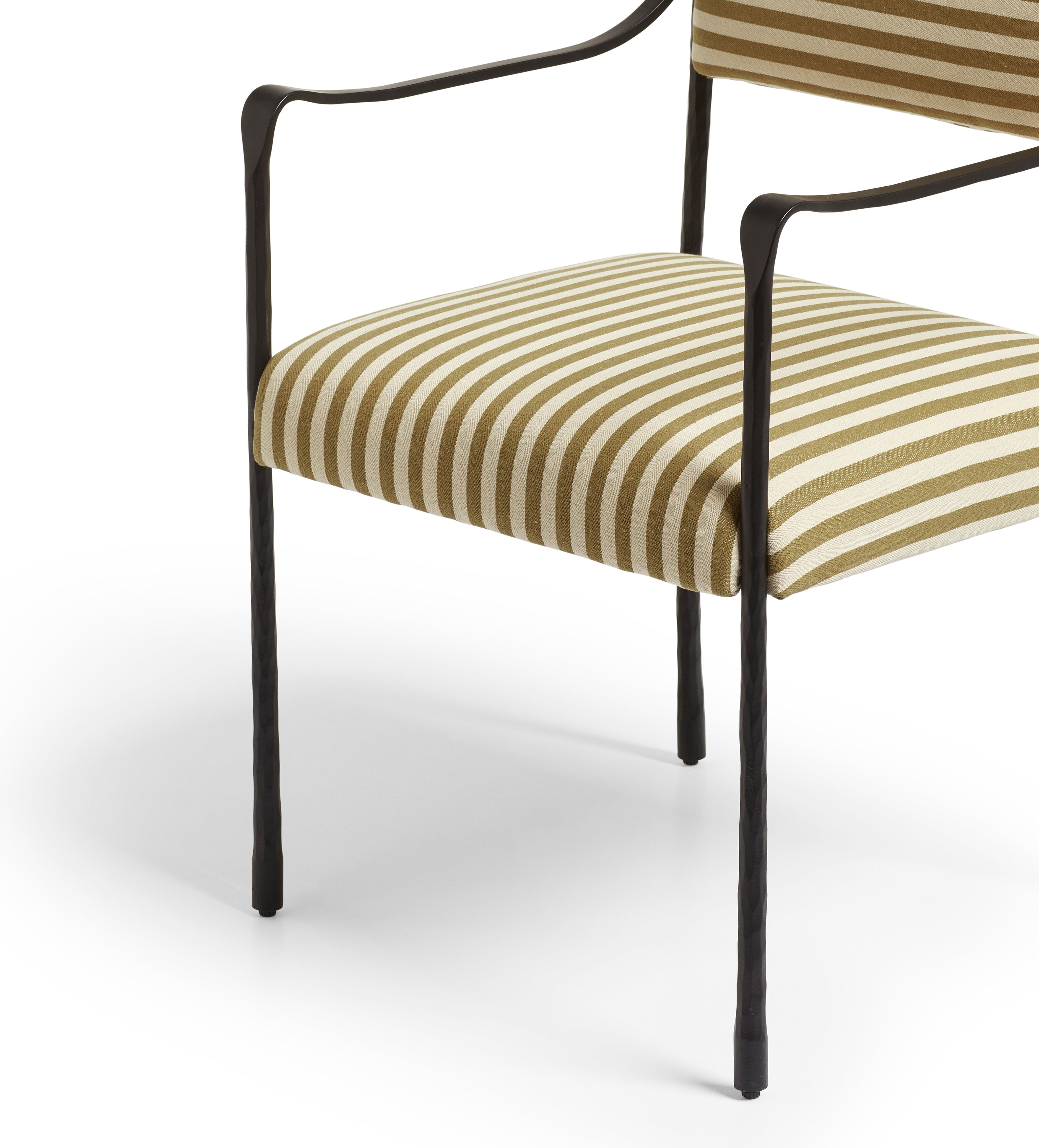 Abellona Stripe Upholstered Dining Chair - Olive