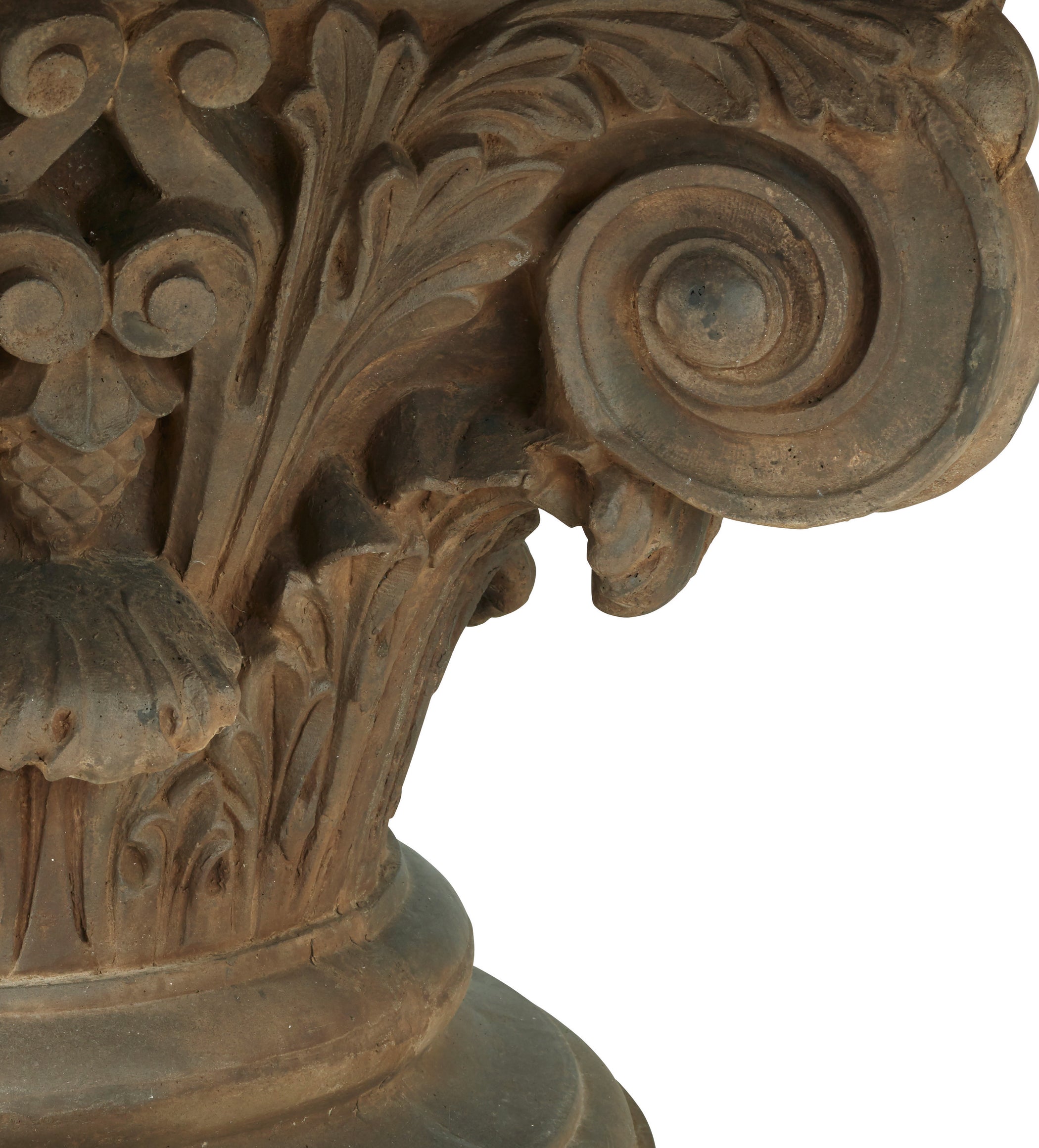 Acanthus Round Dining Table - Brown