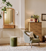 Ada Console Mirror - Warm Burl