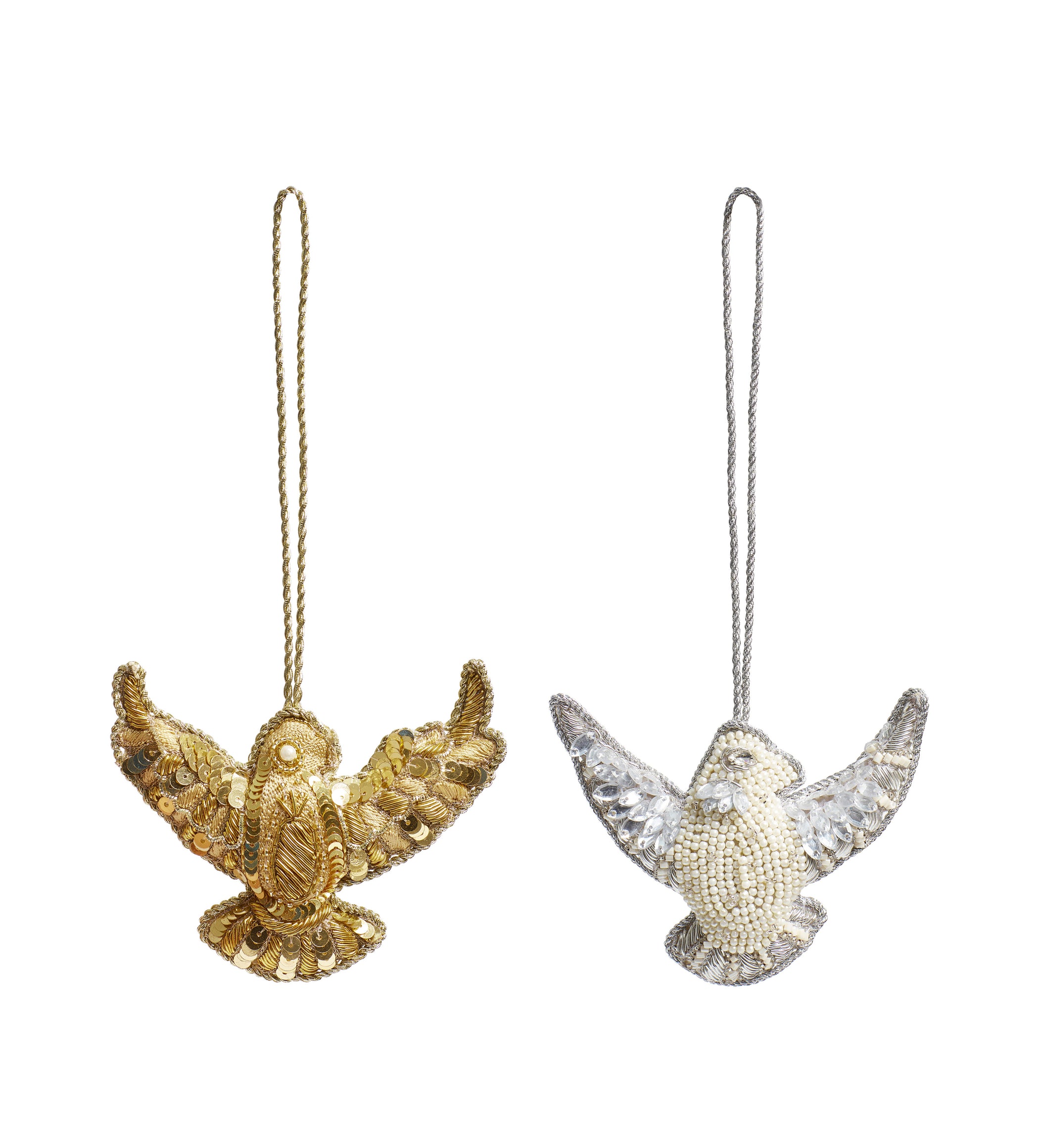 Aderyn Bird Hanging Decorations Pair - Multi