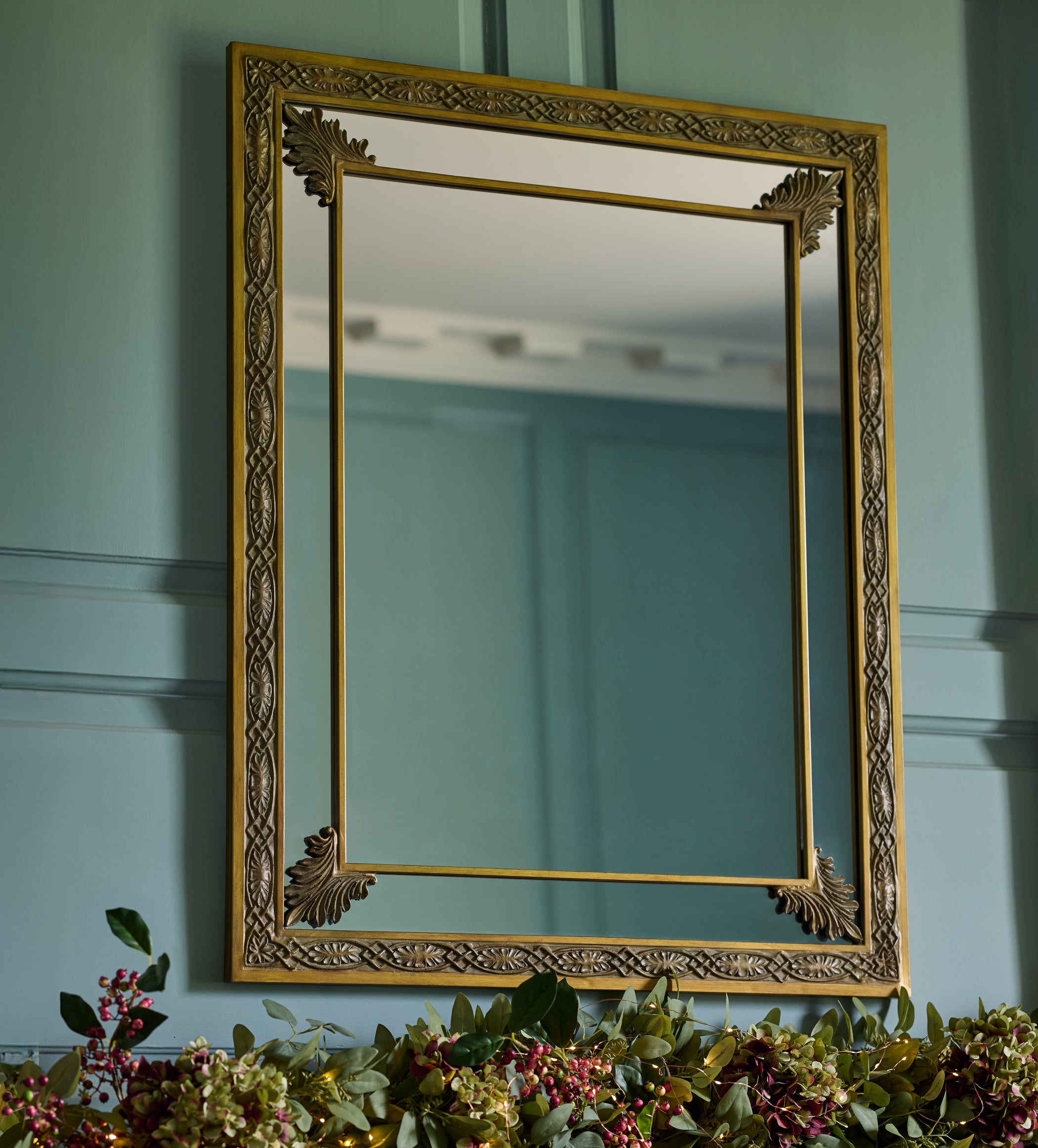Adornato Mirror - Antique Brass