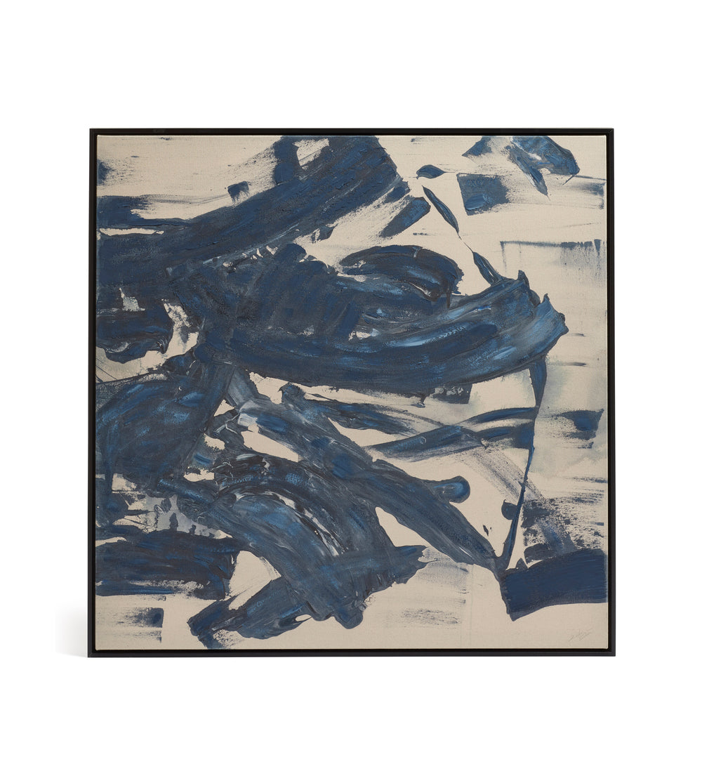 Akili Framed Wall Art - Dark Blue