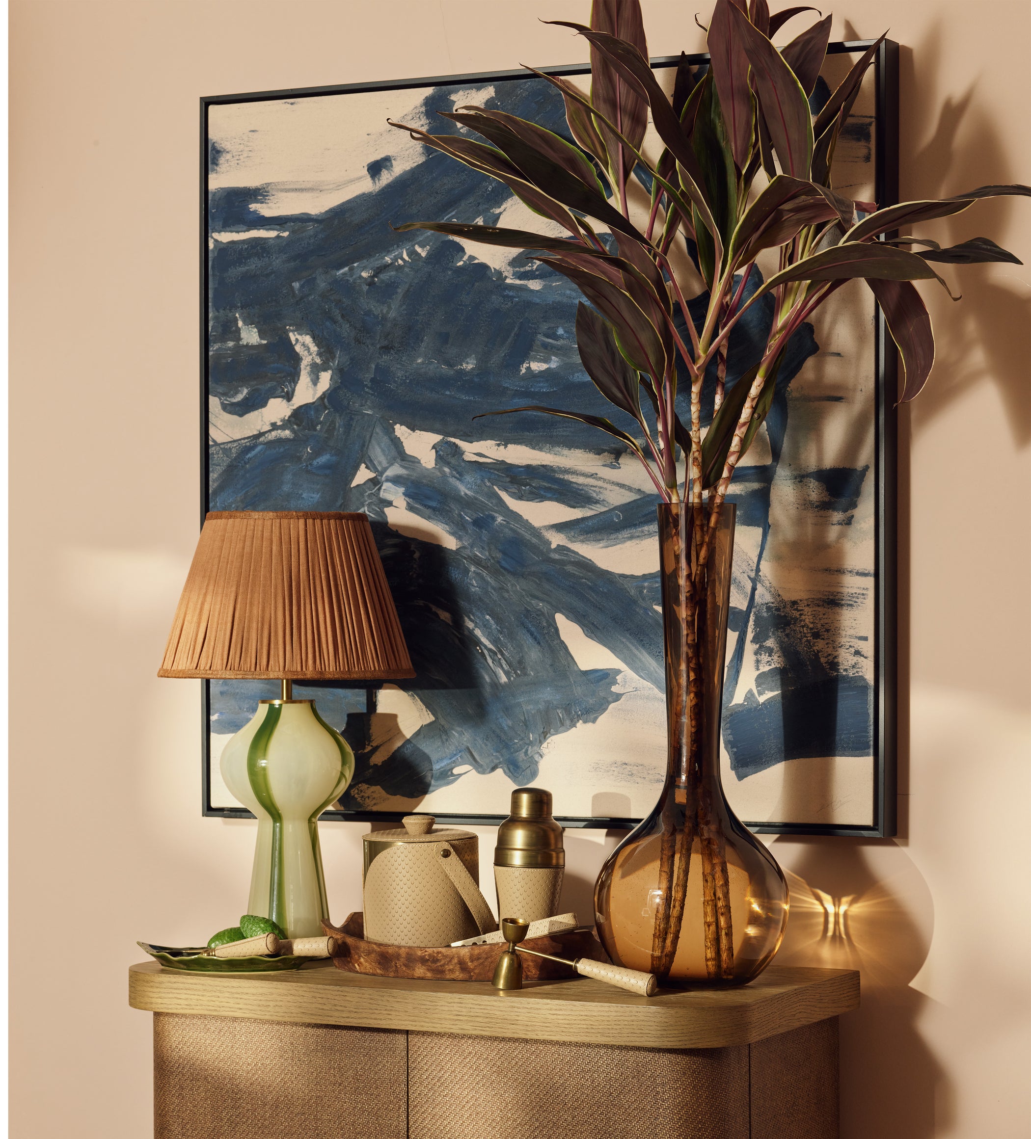 Akili Framed Wall Art - Dark Blue