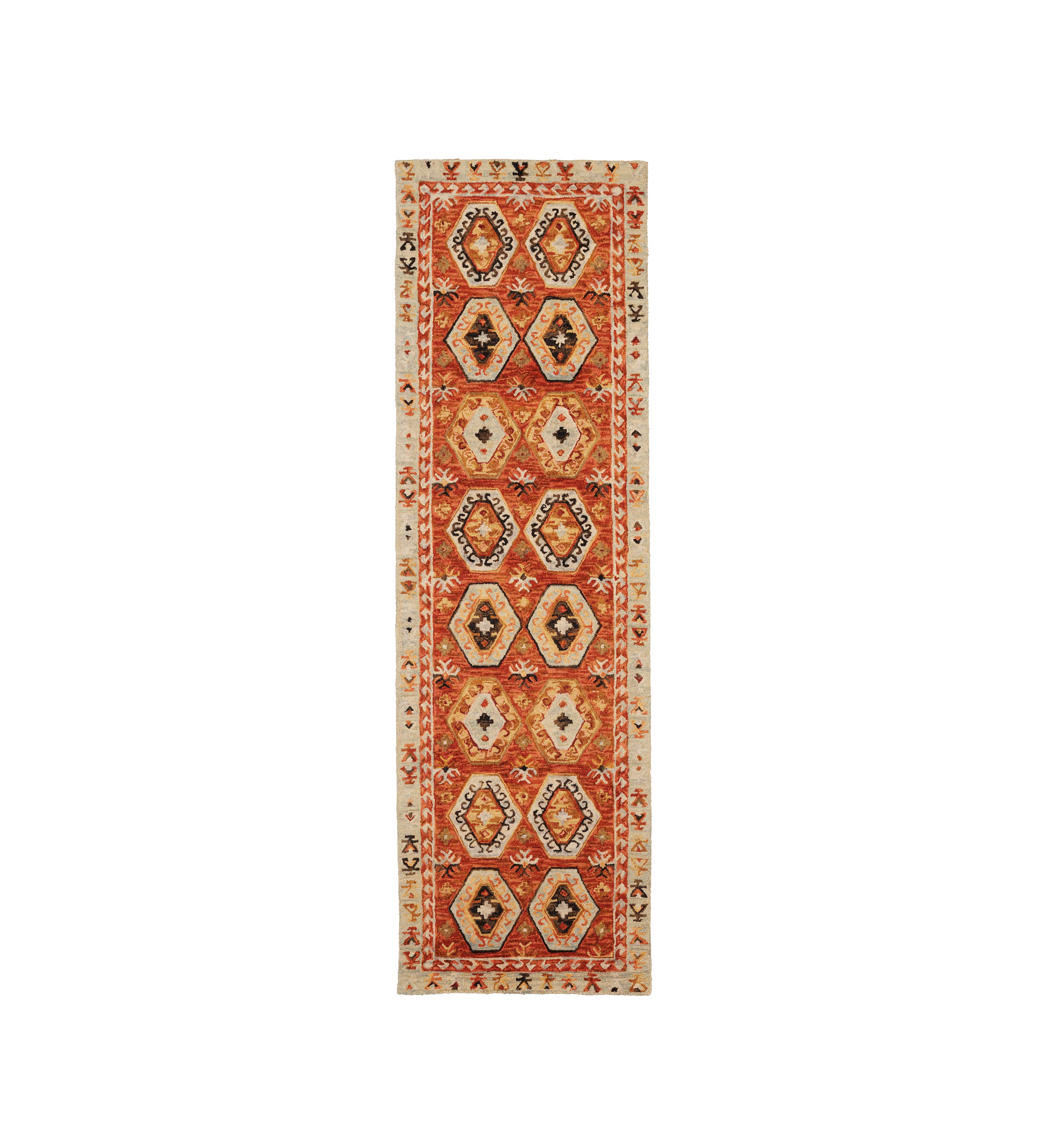 Alanya Hand-Tufted Runner 90x300cm - Multi-Coloured