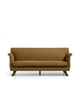 Alexandrina Linen 3-Seater Sofa - Dark Caramel