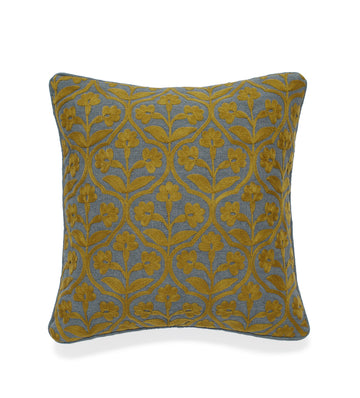 Allamanda Cushion Cover - Dark Teal/Mustard