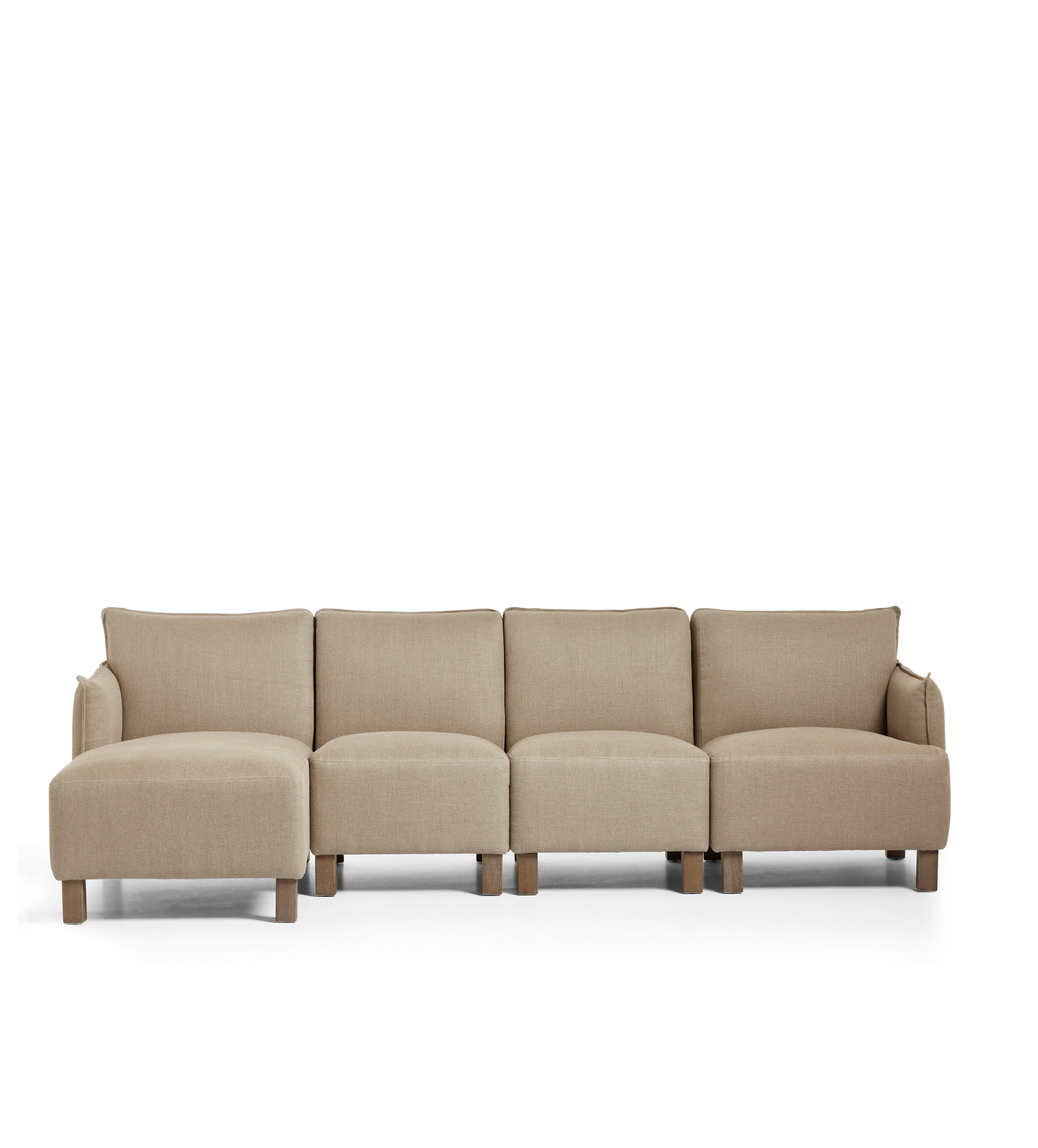 Alora Modular Sofa - Left Hand Facing - Wild Oats Wide Herringbone