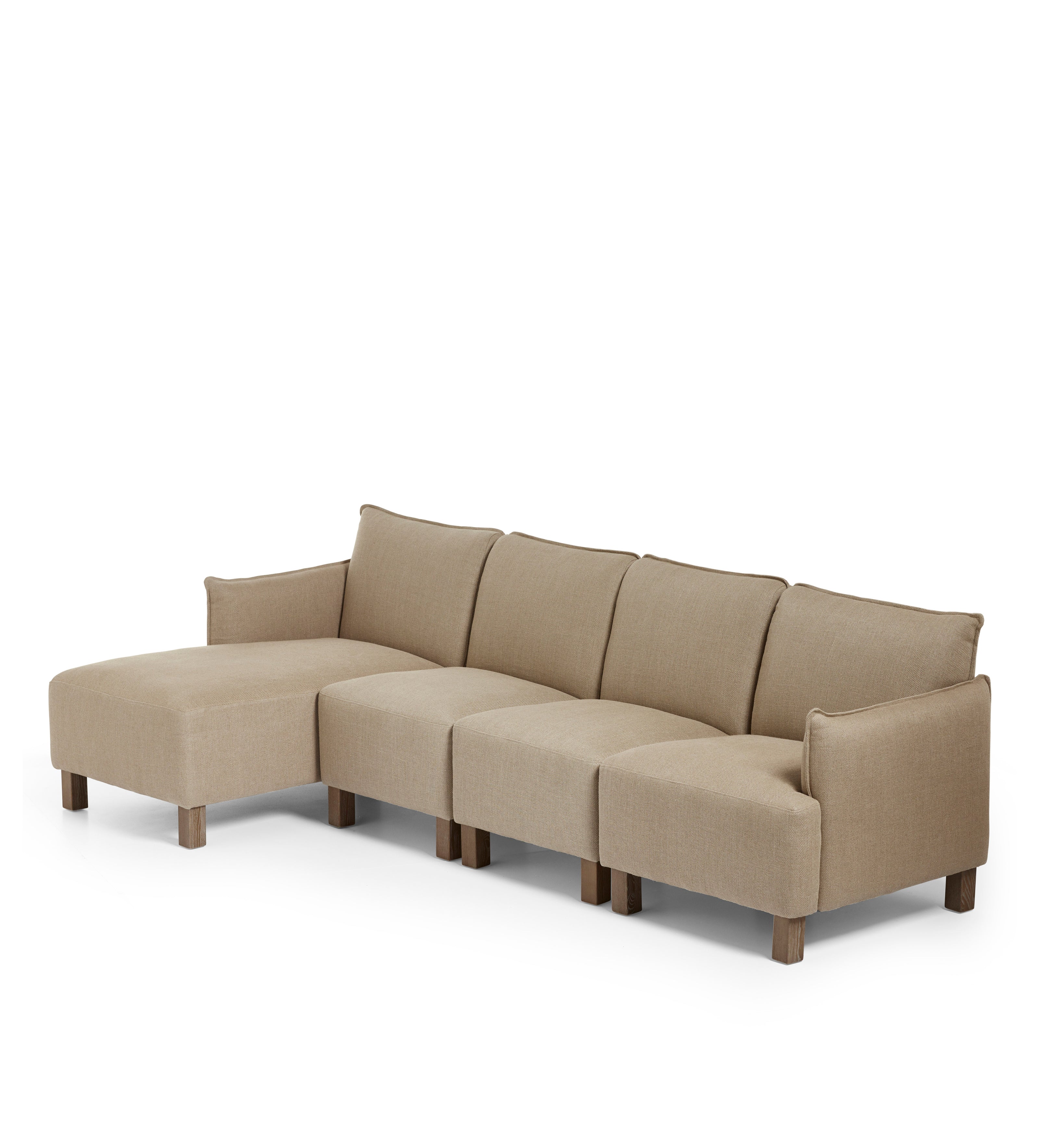Alora Modular Sofa - Left Hand Facing - Wild Oats Wide Herringbone
