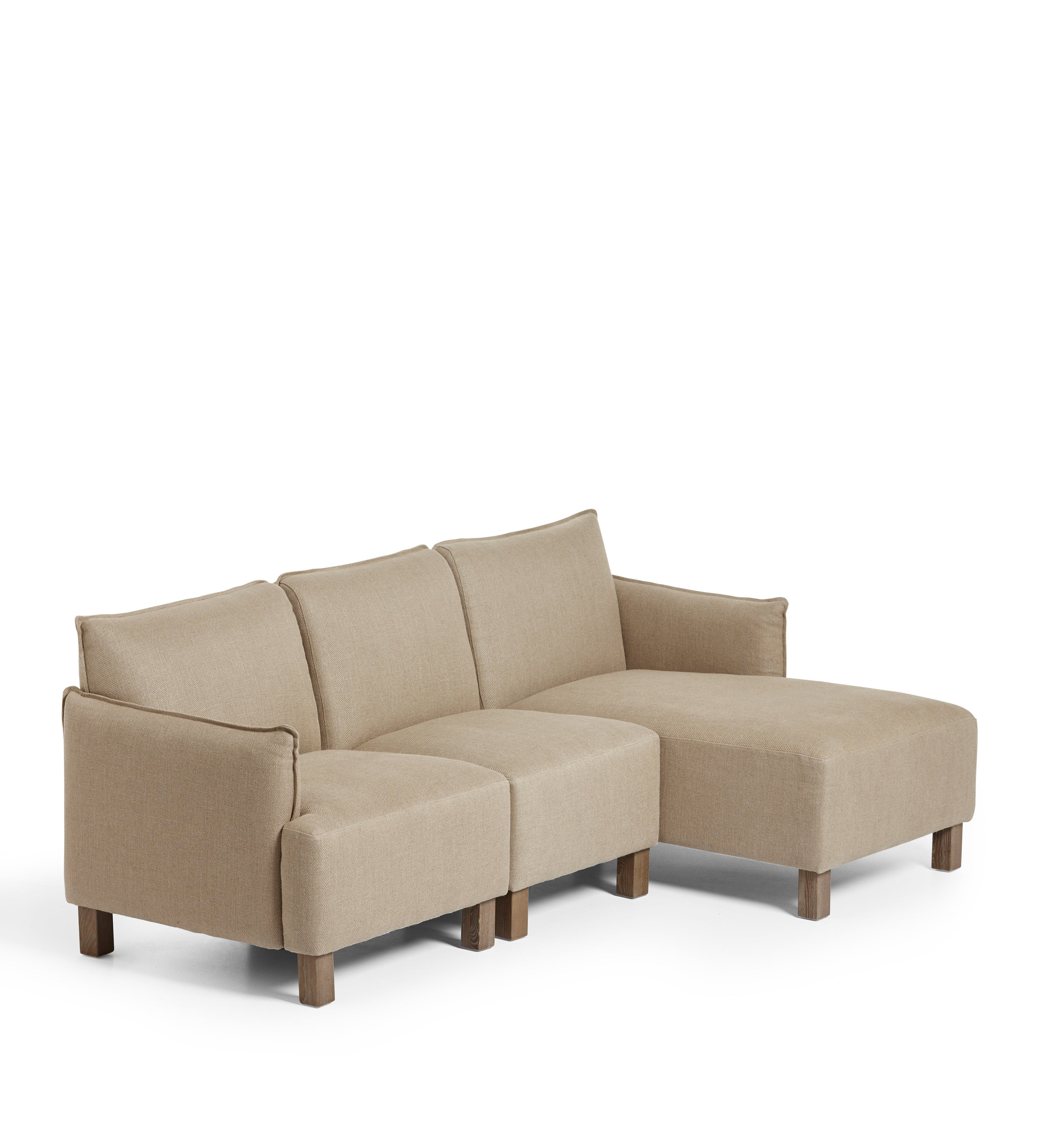 Alora Modular Sofa - Right Hand Facing - Wild Oats Wide Herringbone