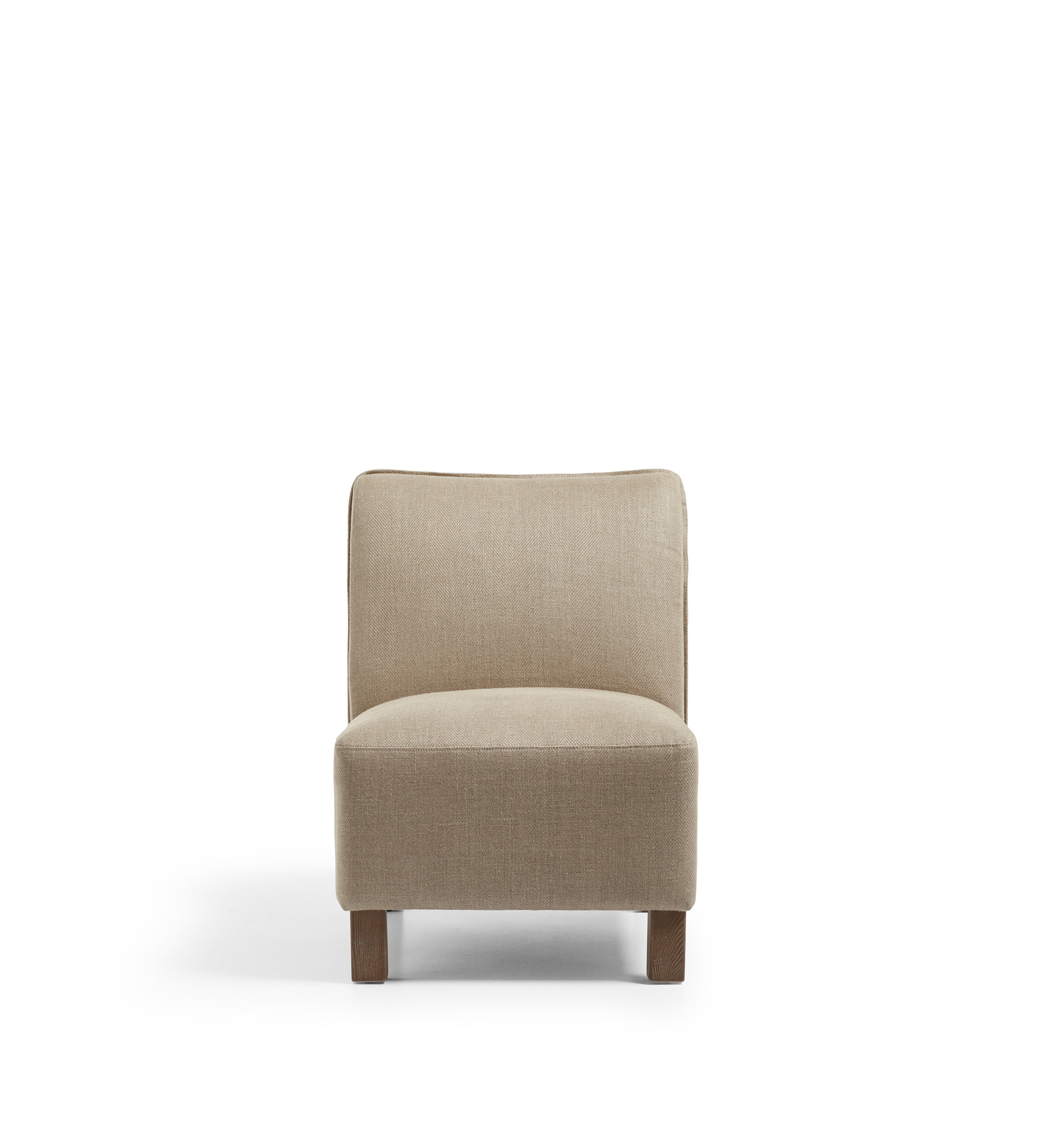 Alora Modular Sofa Unit - Armless Unit - Wild Oats Wide Herringbone