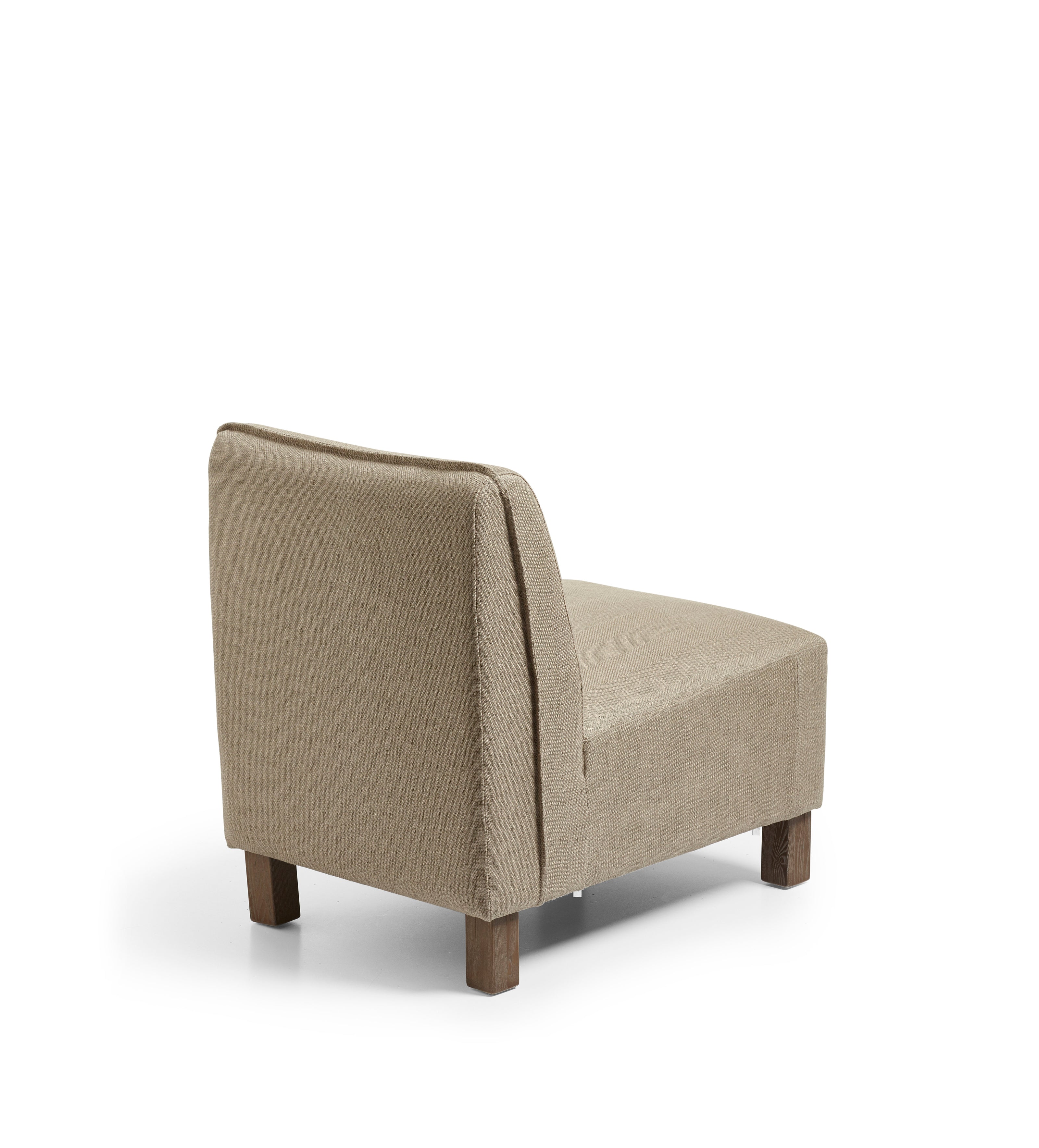 Alora Modular Sofa Unit - Armless Unit - Wild Oats Wide Herringbone