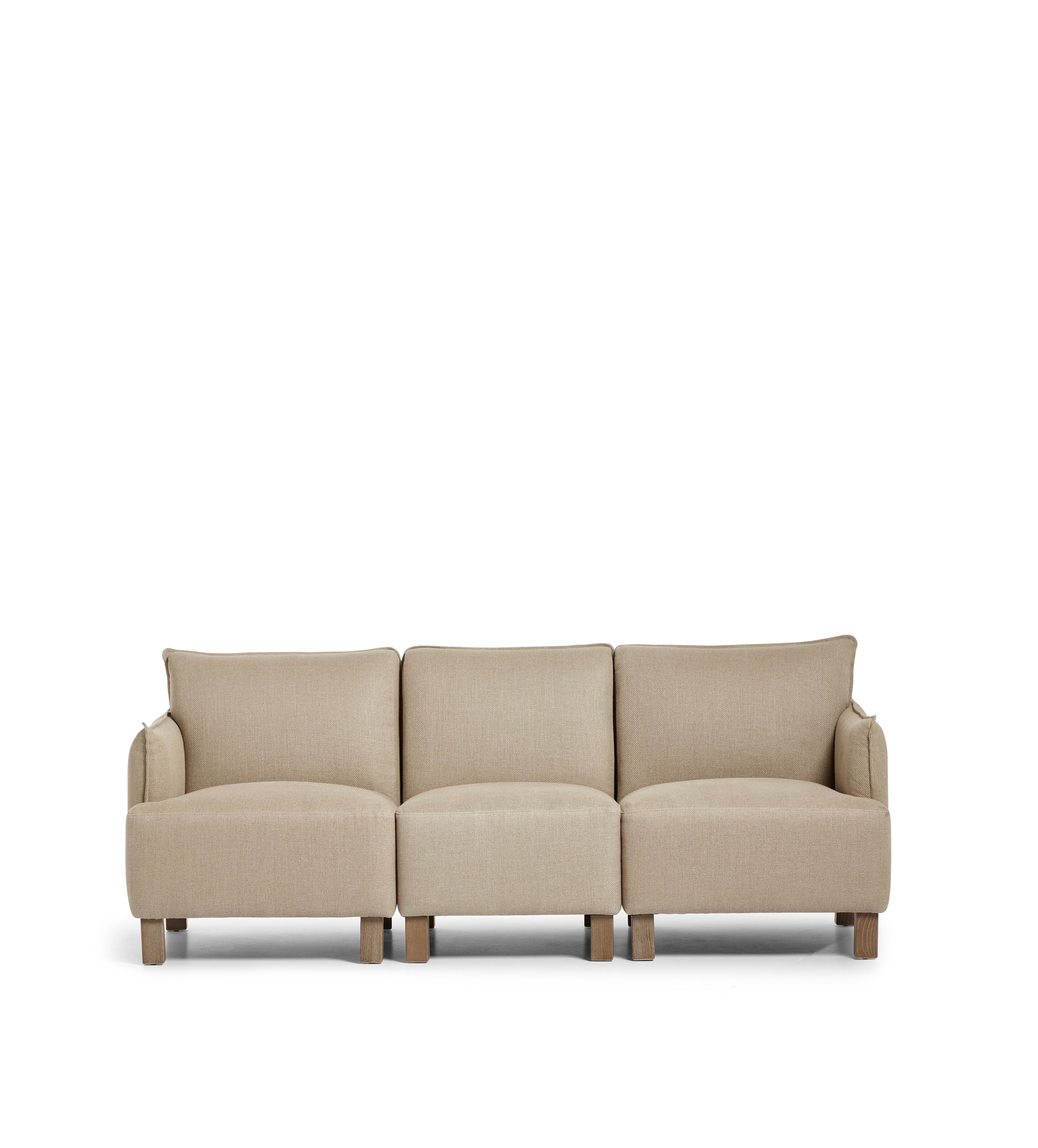 Alora Modular Sofa Unit - Armless Unit - Wild Oats Wide Herringbone