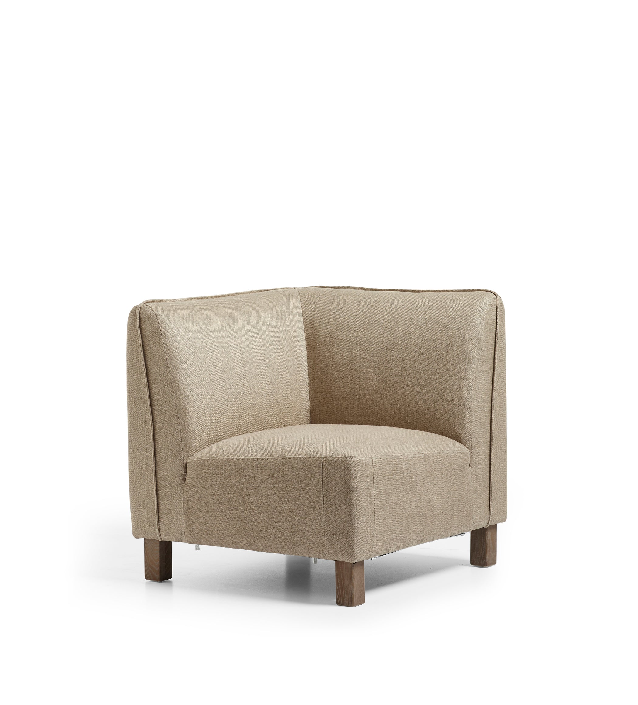 Alora Modular Sofa Unit - Corner Unit - Wild Oats Wide Herringbone