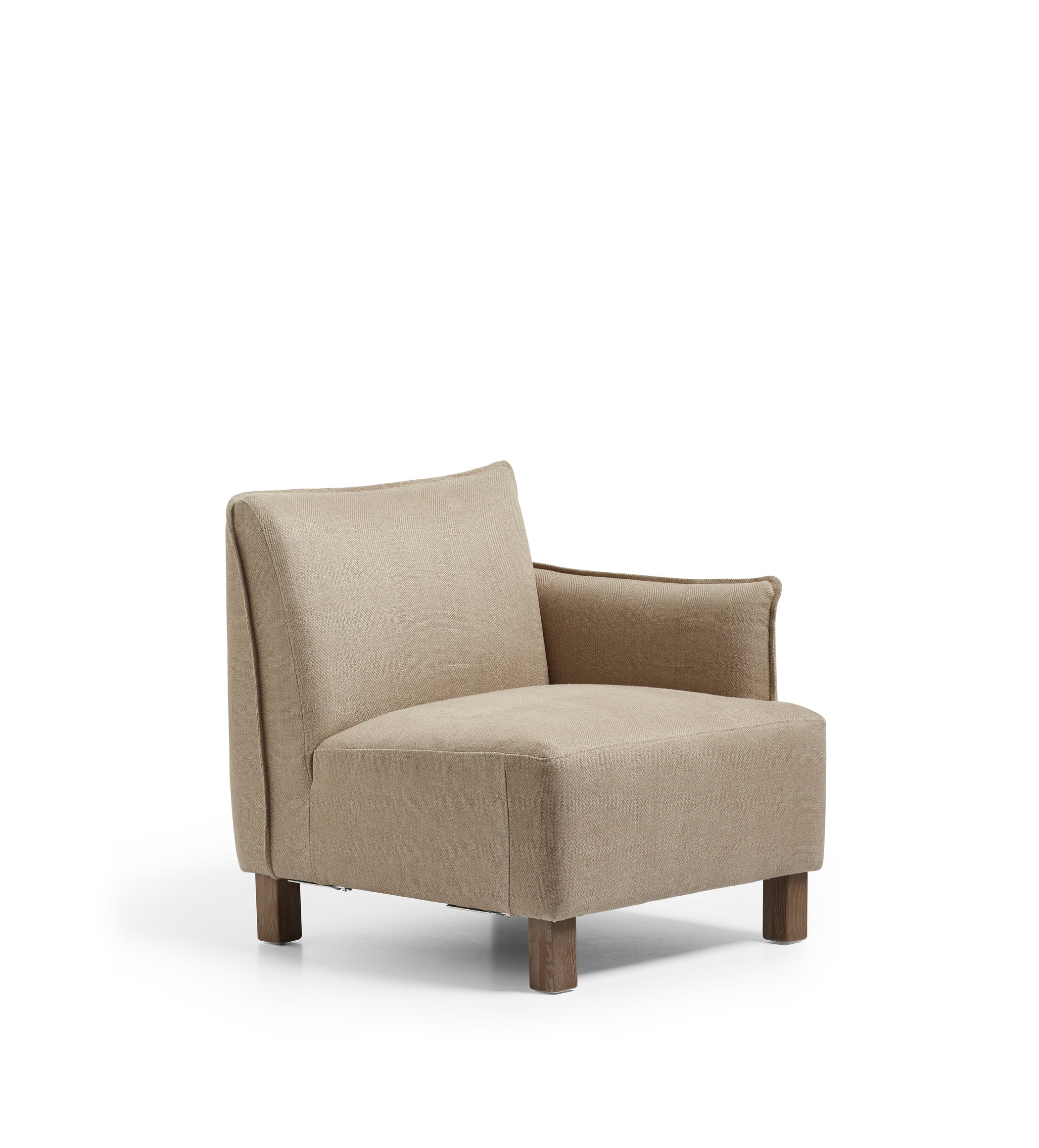 Alora Modular Sofa Unit - Right-Arm Unit - Wild Oats Wide Herringbone