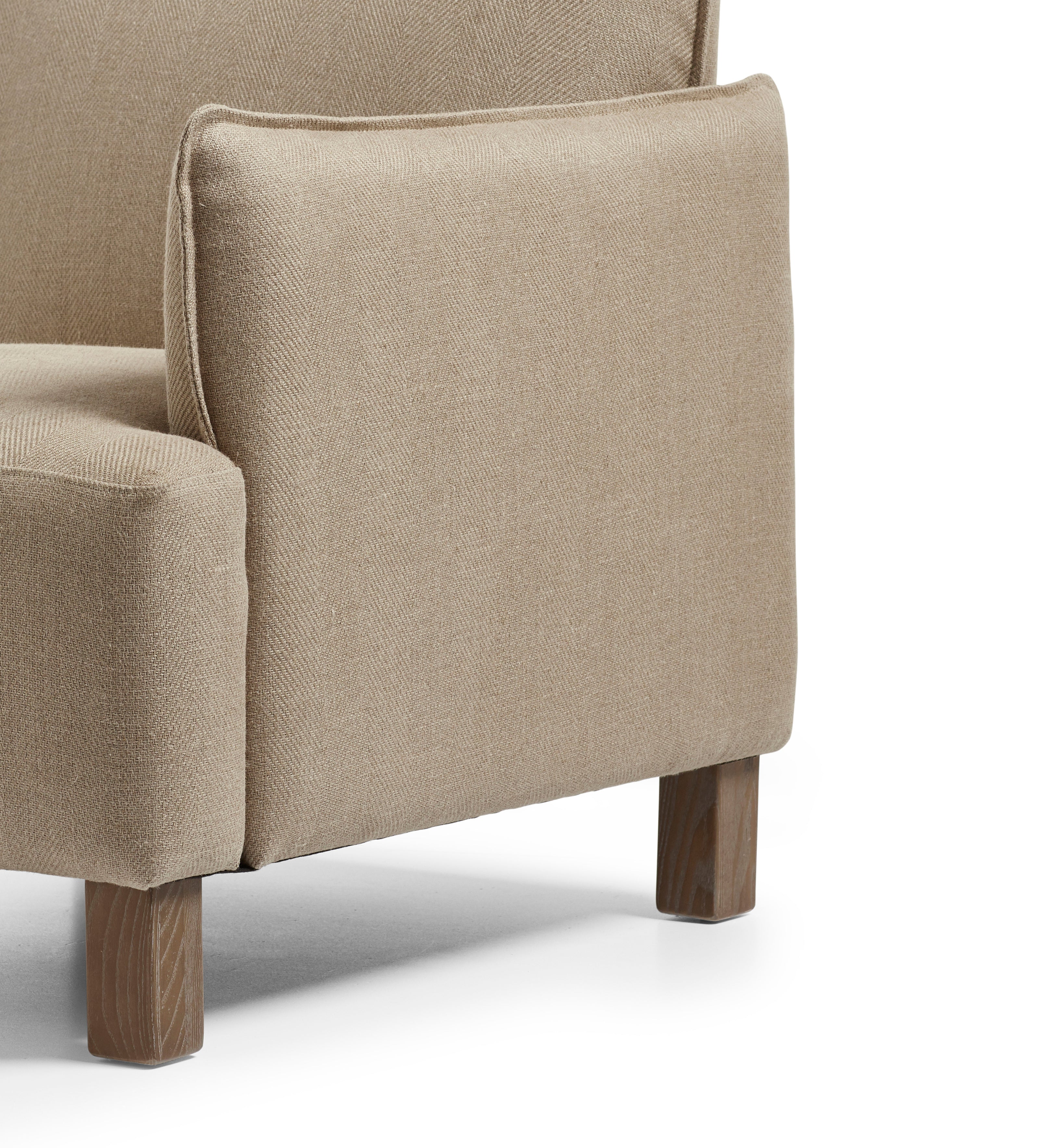 Alora Modular Sofa Unit - Right-Arm Unit - Wild Oats Wide Herringbone