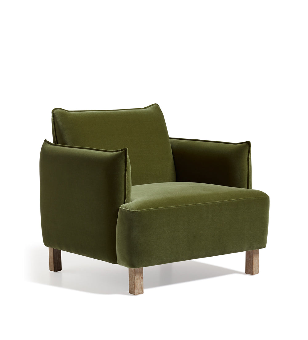 Alora Velvet Armchair - Spruce