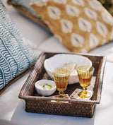 Ampelos Cut Red Wine Glasses - Set of Four - Amber