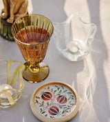 Ampelos Cut White Wine Glasses - Set of Four - Amber