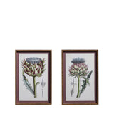 Ankinara Framed Thistle Prints Pair - Purple
