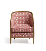 Annalee Ghini Feathers Linen Armchair - Red Garnet