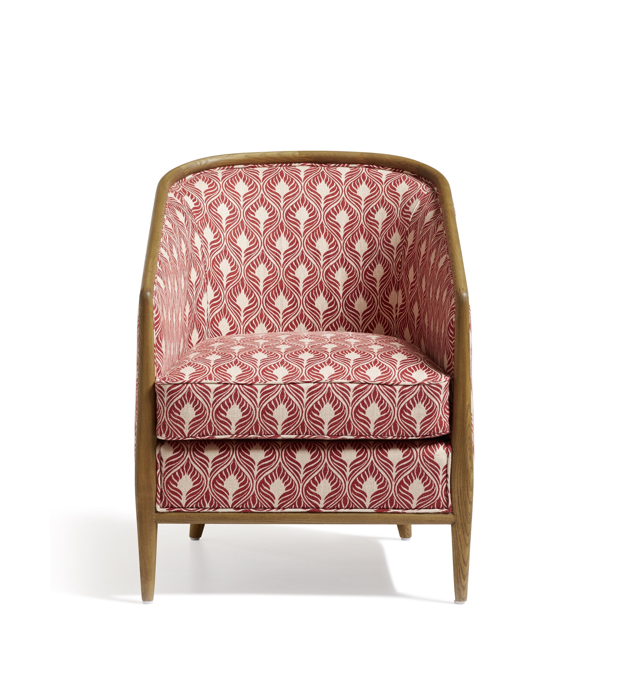 Annalee Ghini Feathers Linen Armchair - Red Garnet