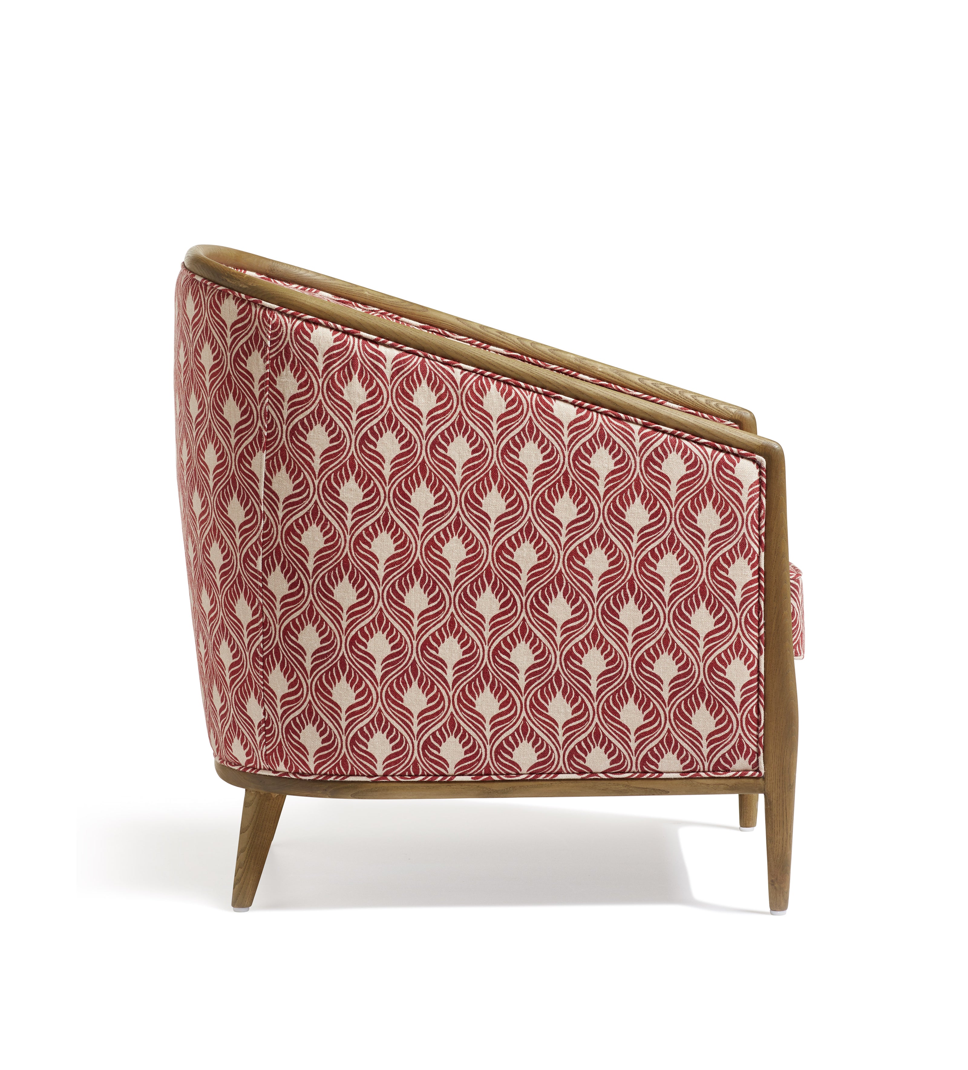 Annalee Ghini Feathers Linen Armchair - Red Garnet